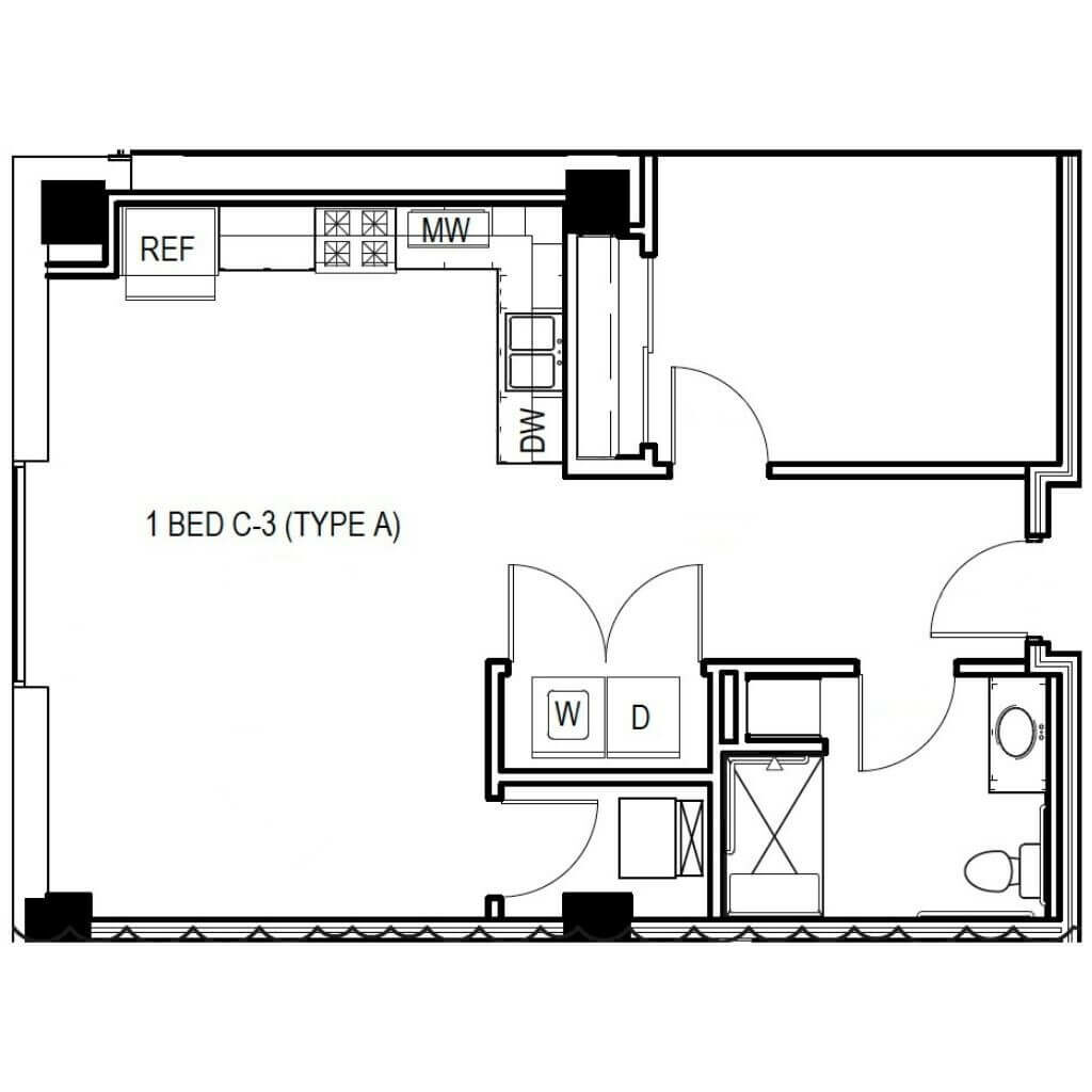 1 bed C3 Type A